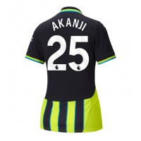 Camisa de Futebol Manchester City Manuel Akanji #25 Equipamento Secundário Mulheres 2024-25 Manga Curta